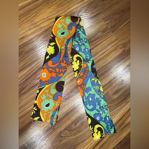 Retro colorful vintage neck scarf